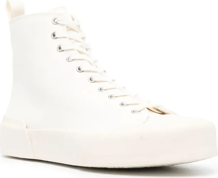 High-Top Leather Sneakers - Image 2