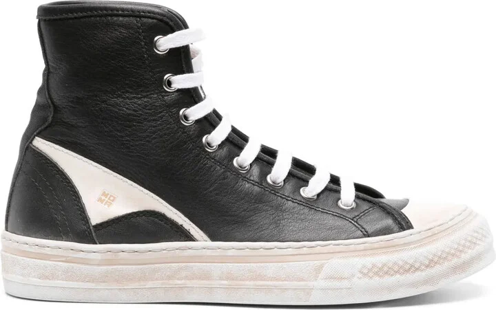 High-Top Leather Sneakers