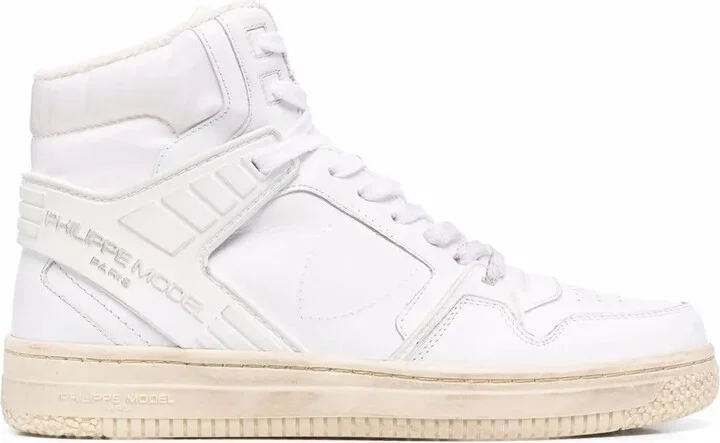 High-Top Leather Sneakers