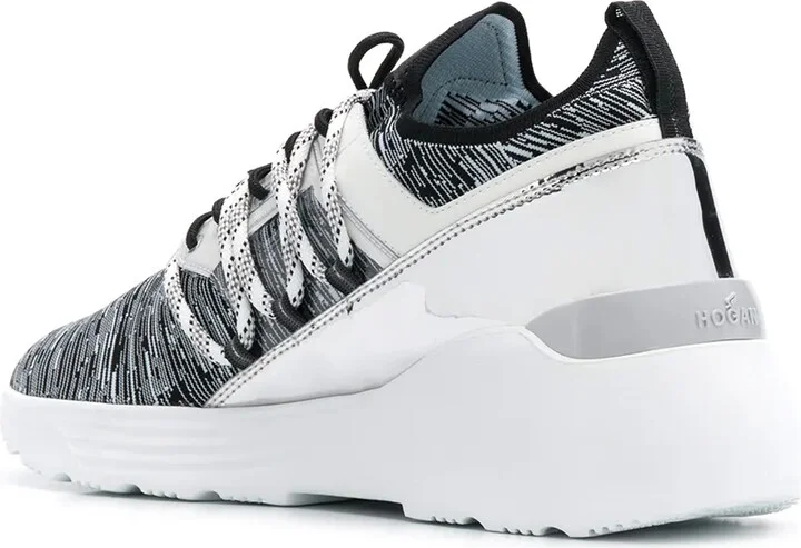 High Top Mirrored Panel Sneakers - Image 3