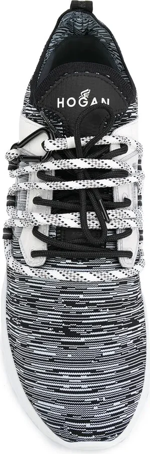 High Top Mirrored Panel Sneakers - Image 4