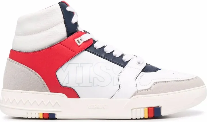 High-Top Panelled Sneakers