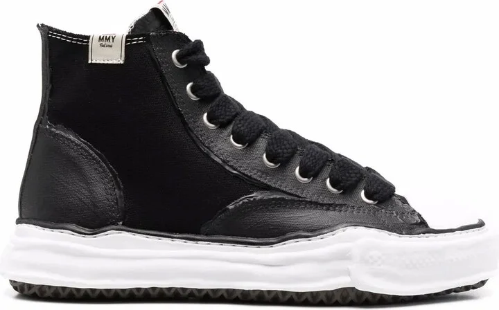 High-Top Raw-Cut Sneakers