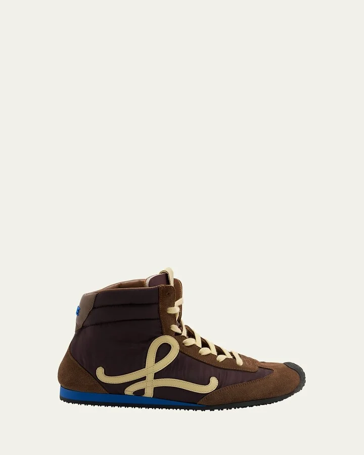High-Top Retro Runner Sneakers