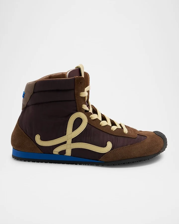 High-Top Retro Runner Sneakers