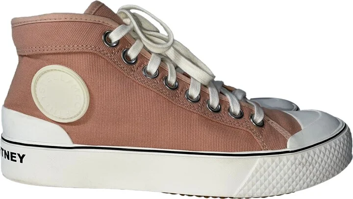 High Top Sneakers in Pink Canvas