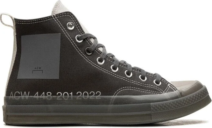 High-Top Sneakers With Rubber And Textile