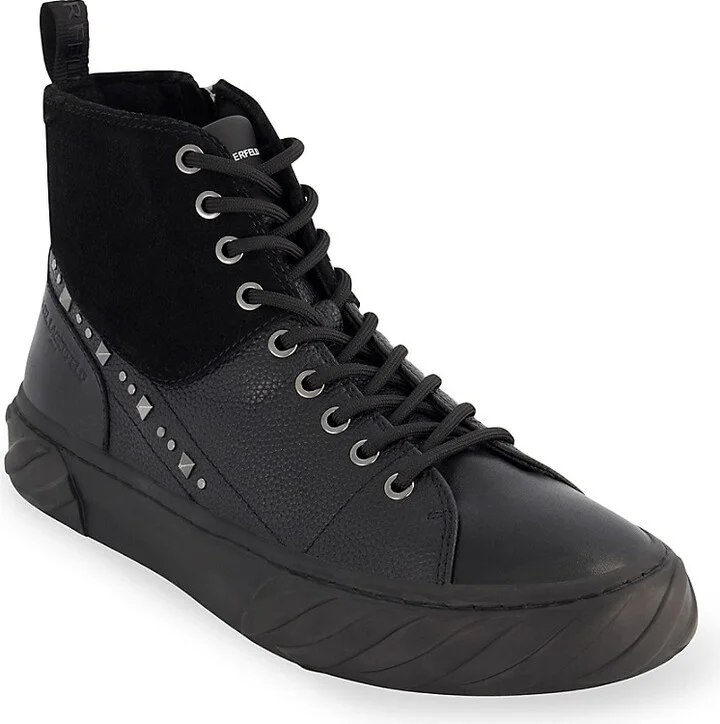 High Top Studded Zip Sneakers - Image 2