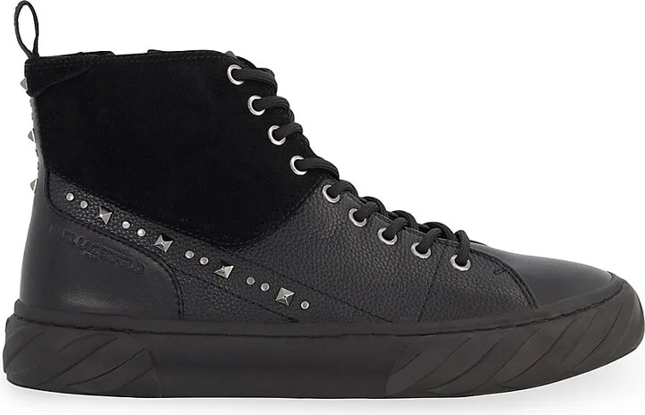 High Top Studded Zip Sneakers