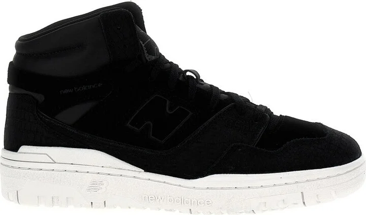 High-Top Suede And Leather Sneakers