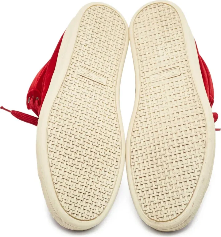High-Top Velvet Sneakers - Image 4
