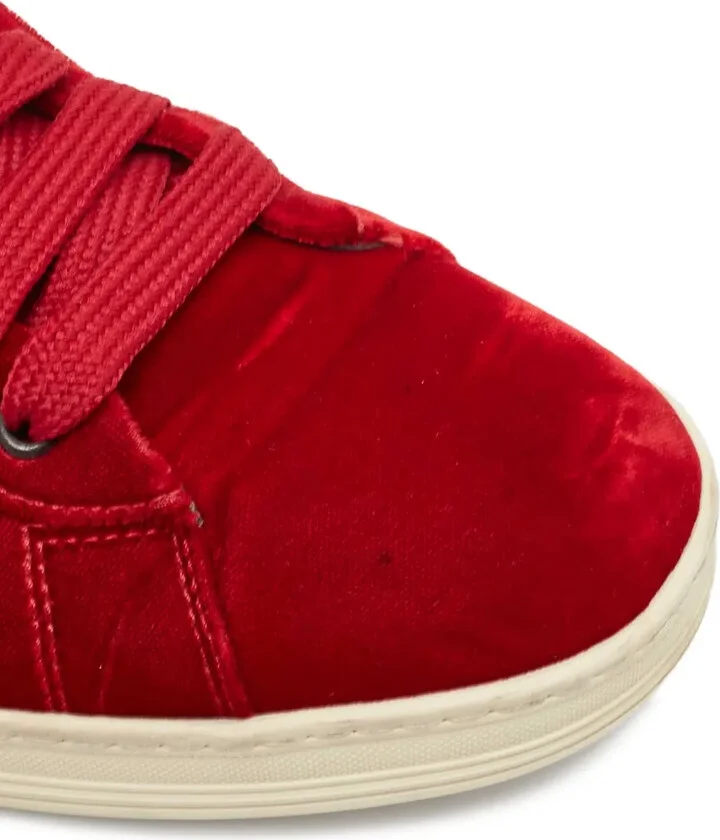 High-Top Velvet Sneakers - Image 5