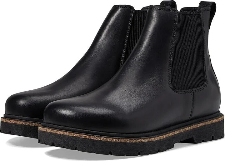 Highwood Boots Women's US 11 Black Leather Slip On Round Toe ZPO1092
