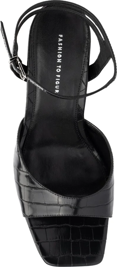 Hilari Croc Embossed Platform Heeled Sandal - Wide Width - Image 5