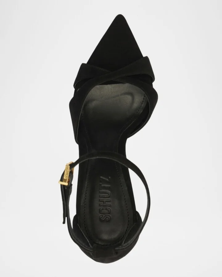 Hilda Leaf Suede Stiletto Sandals - Image 4