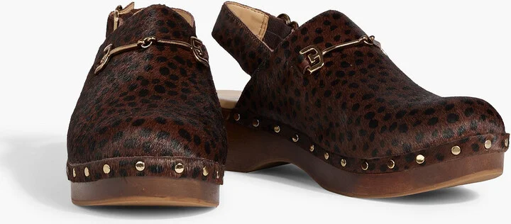 Hilda leopard-print calf hair clogs - Image 2