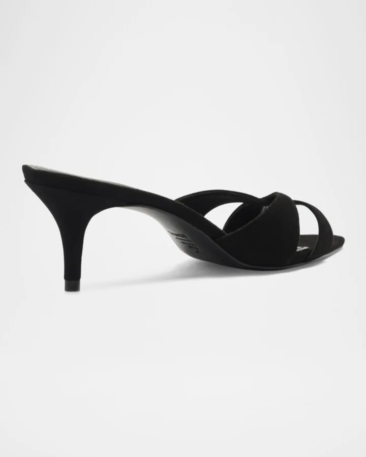 Hilda Suede Crisscross Stiletto Mules - Image 3