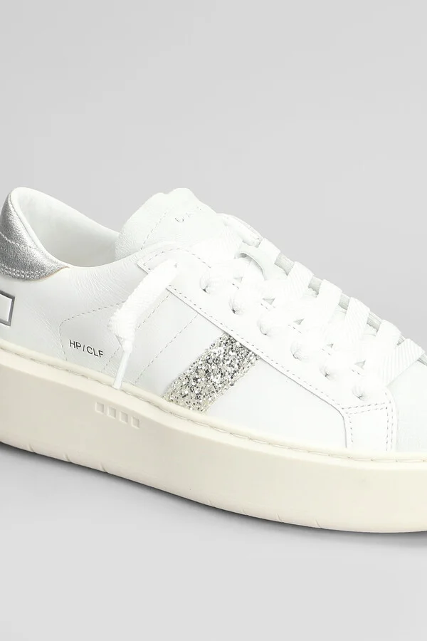 Hill Low Platform Sneakers In White Leather - Image 5