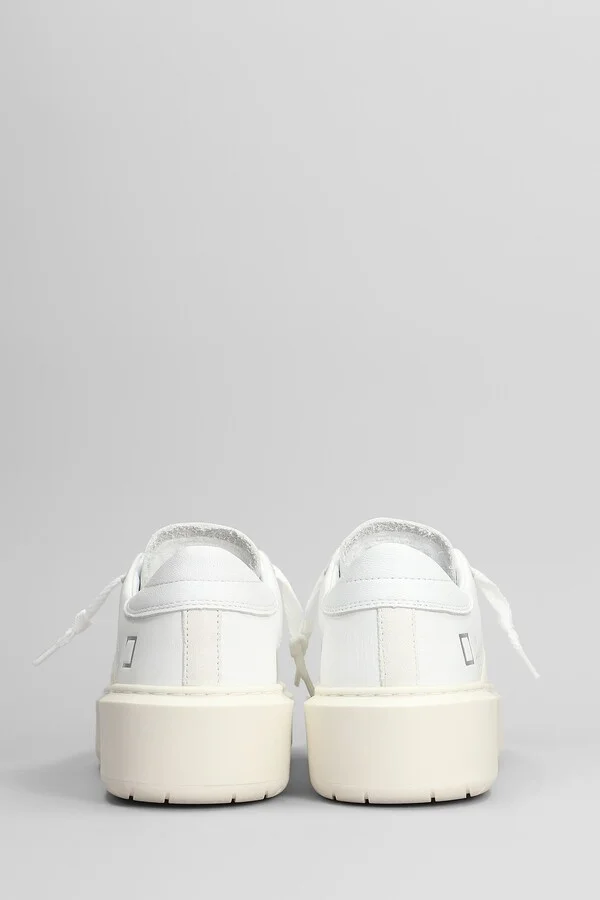 Hill Low Platform Sneakers In White Leather - Image 4
