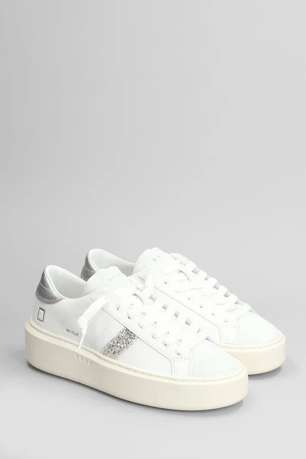 Hill Low Platform Sneakers In White Leather - Image 2