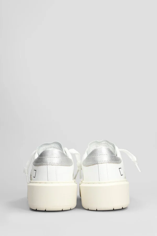 Hill Low Platform Sneakers In White Leather - Image 4