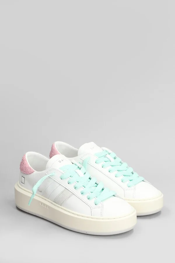 Hill Low Platform Sneakers In White Leather - Image 2