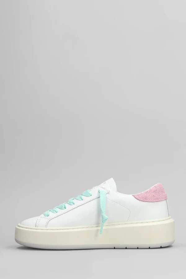 Hill Low Platform Sneakers In White Leather - Image 3