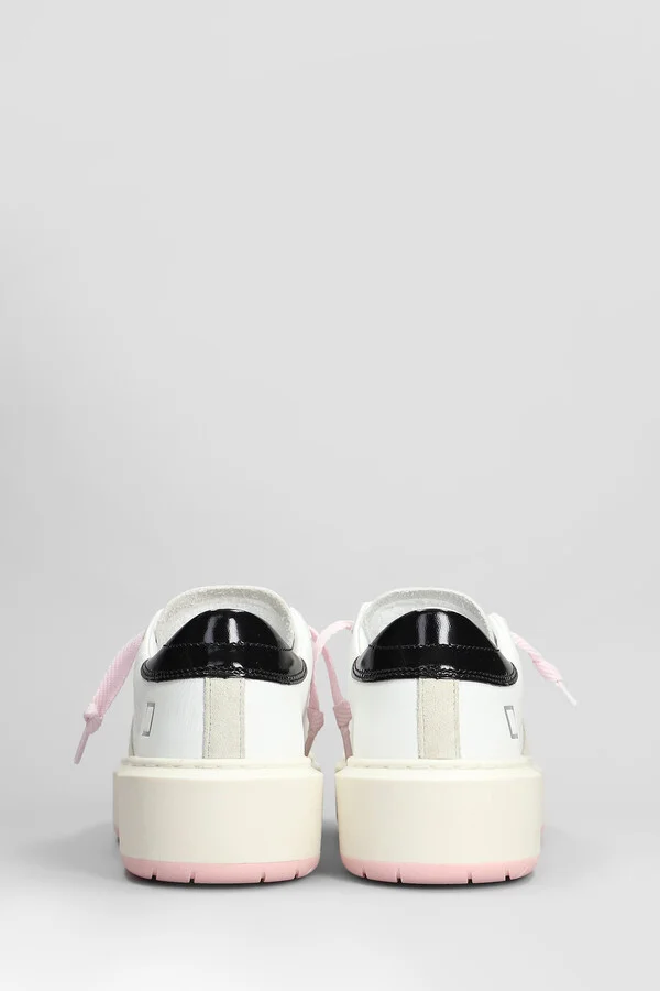 Hill Low Platform Sneakers In White Leather - Image 4