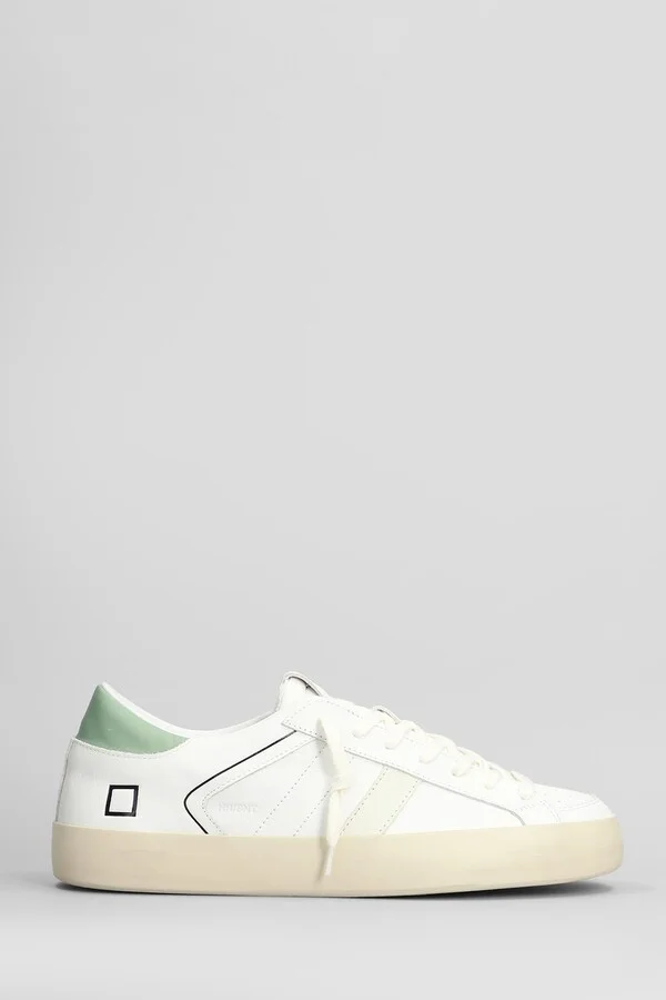 Hill Low Sneakers In White Suede And Leather