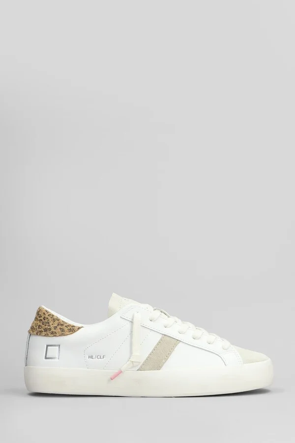 Hill Low Sneakers In White Suede And Leather