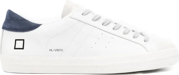 Hill Low suede-panel leather sneakers