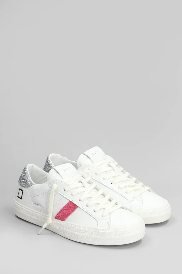 Hill Low Vintage Sneakers In White Leather - Image 2
