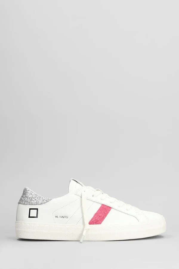 Hill Low Vintage Sneakers In White Leather