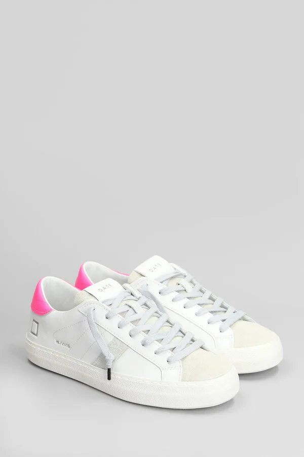 Hill Low Vintage Sneakers In White Suede And Leather - Image 2