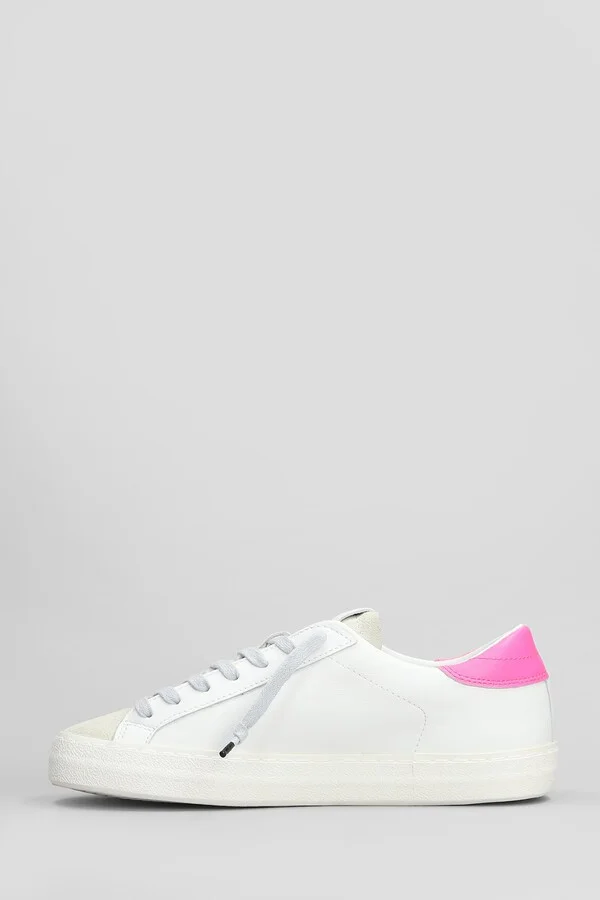 Hill Low Vintage Sneakers In White Suede And Leather - Image 3