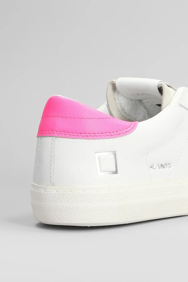 Hill Low Vintage Sneakers In White Suede And Leather - Image 5