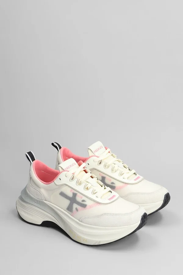 Hill Sneakers In Beige Suede And Fabric - Image 2