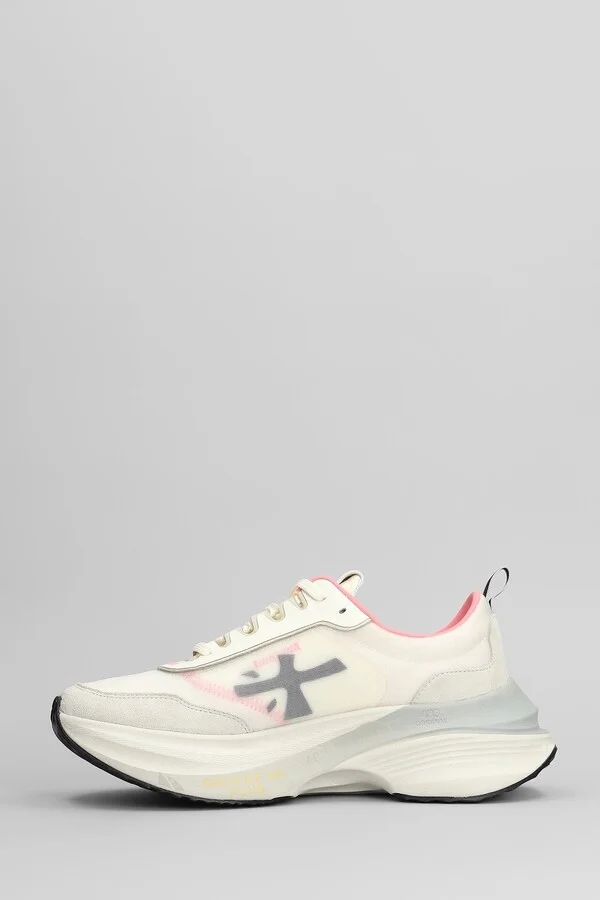 Hill Sneakers In Beige Suede And Fabric - Image 3