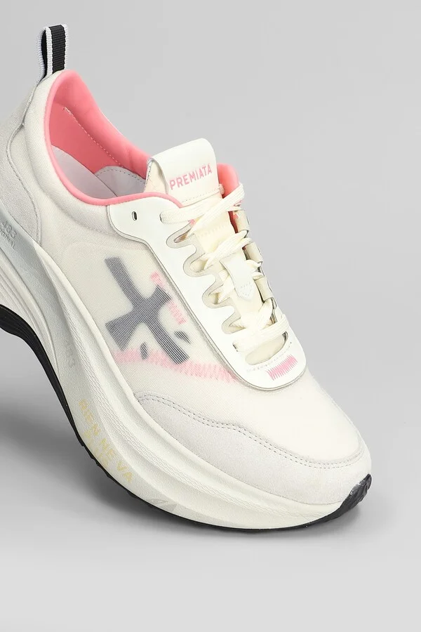 Hill Sneakers In Beige Suede And Fabric - Image 5