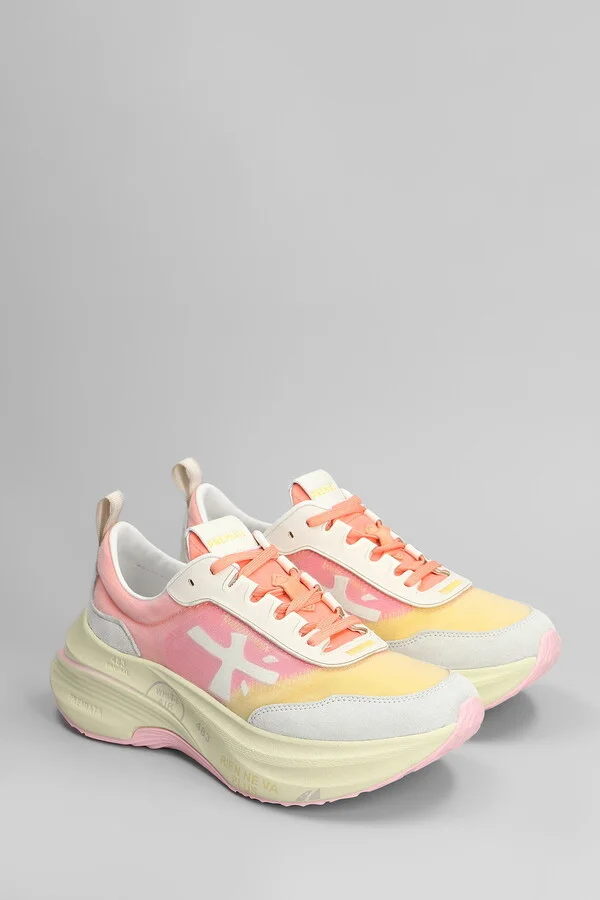 Hill Sneakers In Rose-pink Fabric - Image 2