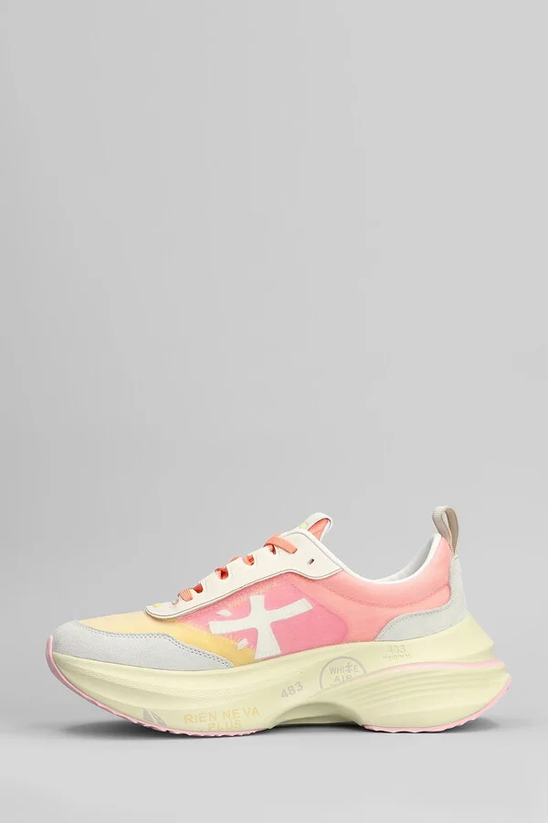 Hill Sneakers In Rose-pink Fabric - Image 3