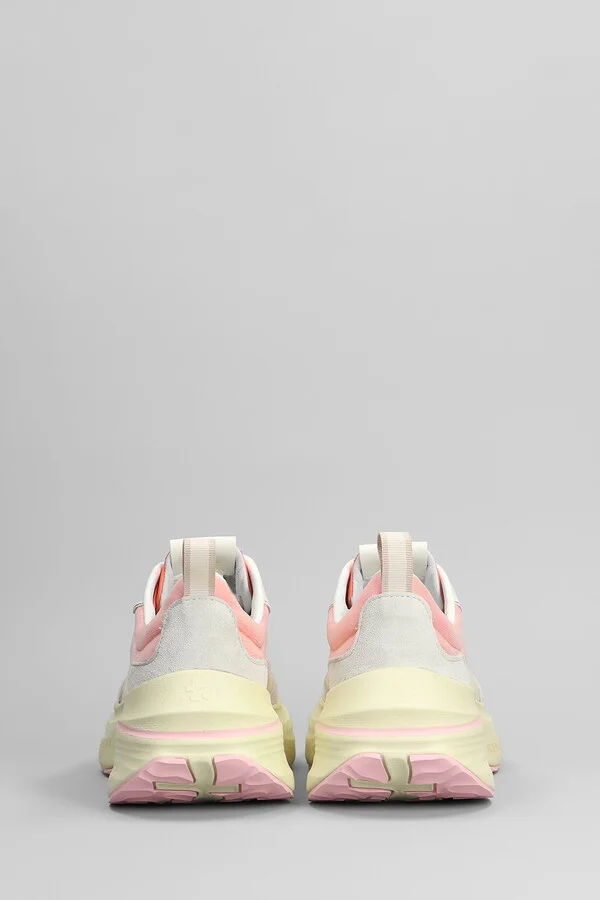 Hill Sneakers In Rose-pink Fabric - Image 4