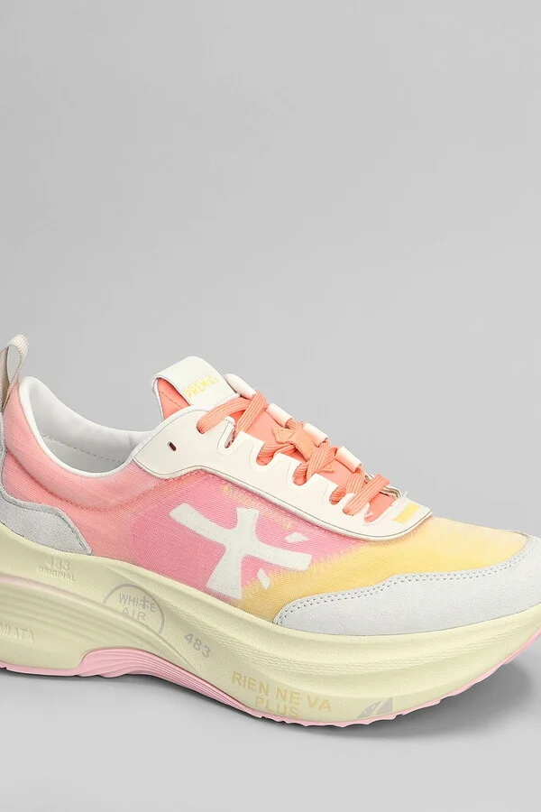Hill Sneakers In Rose-pink Fabric - Image 5