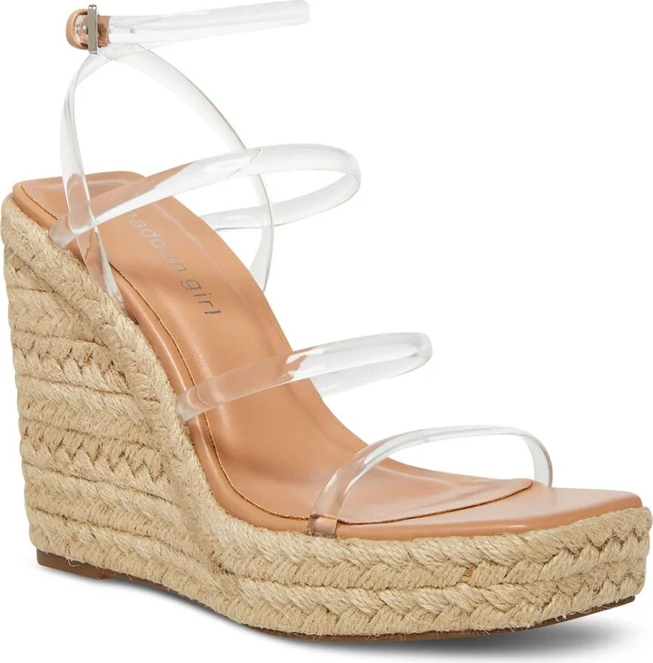 Hillarie Womens Wedge Strappy Espadrilles