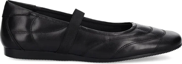 Hillary quilted elastic-strap ballet flats