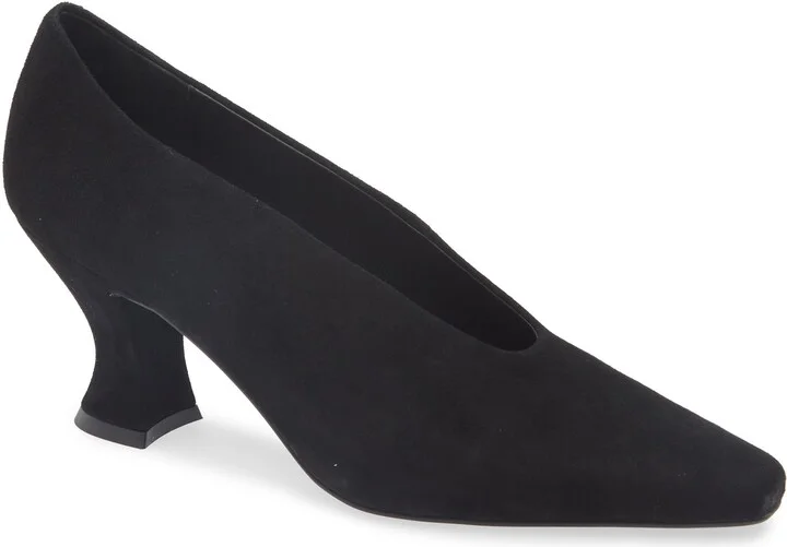 Hints-2 Suede Square Toe Pump