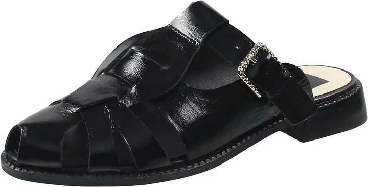 HIPPIE Womens Woven Crinkled Mules