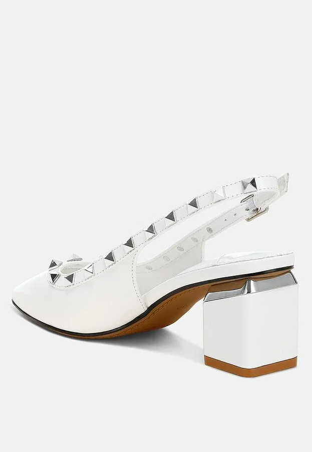 Hiral Stud Embellished Slingback Sandals - Image 3