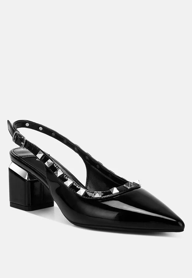 Hiral Stud Embellished Slingback Sandals - Image 4