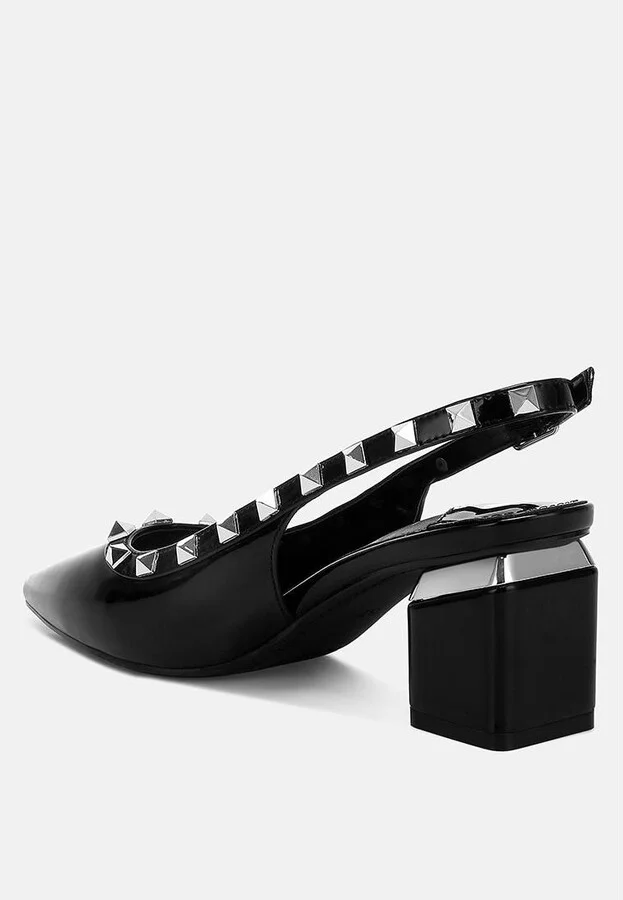 Hiral Stud Embellished Slingback Sandals - Image 5